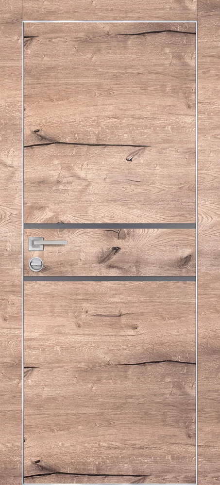 Фото Межкомнатная дверь PX-18  AL кромка с 4--х ст. Дуб пацифик