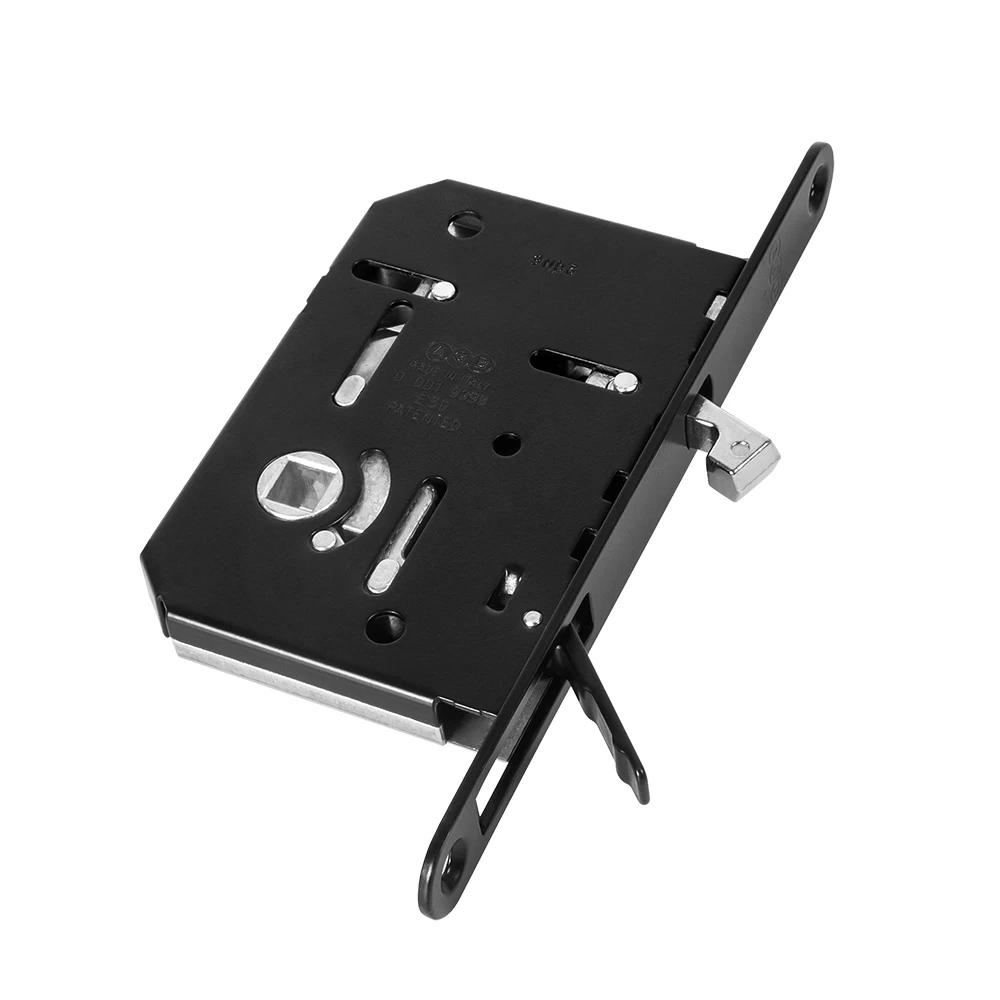 Фото B08981.50.93 Защелка врезная WC для раздвижных дверей (черный) SCIVOLA TRE